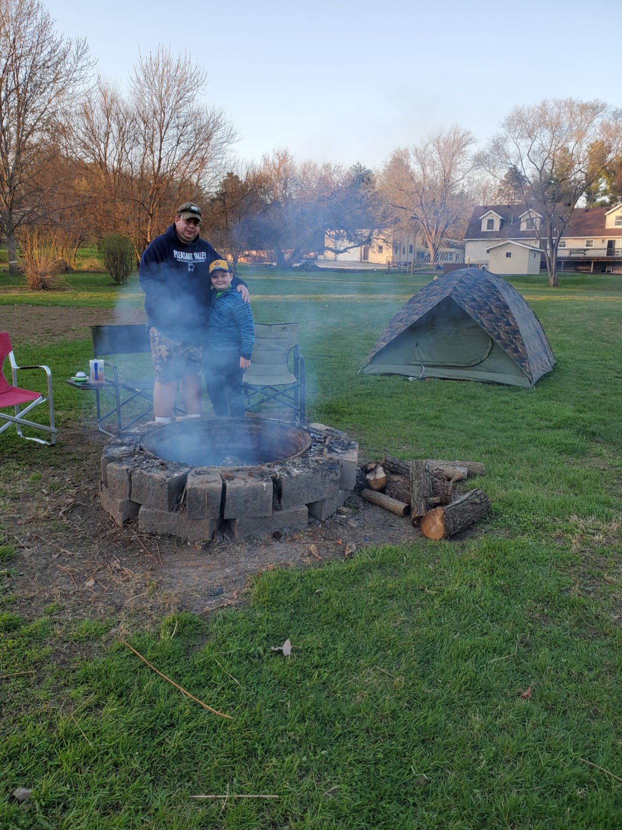Backyard camping